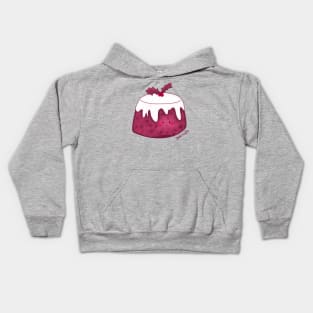 Christmas Pudding in PINK Kids Hoodie